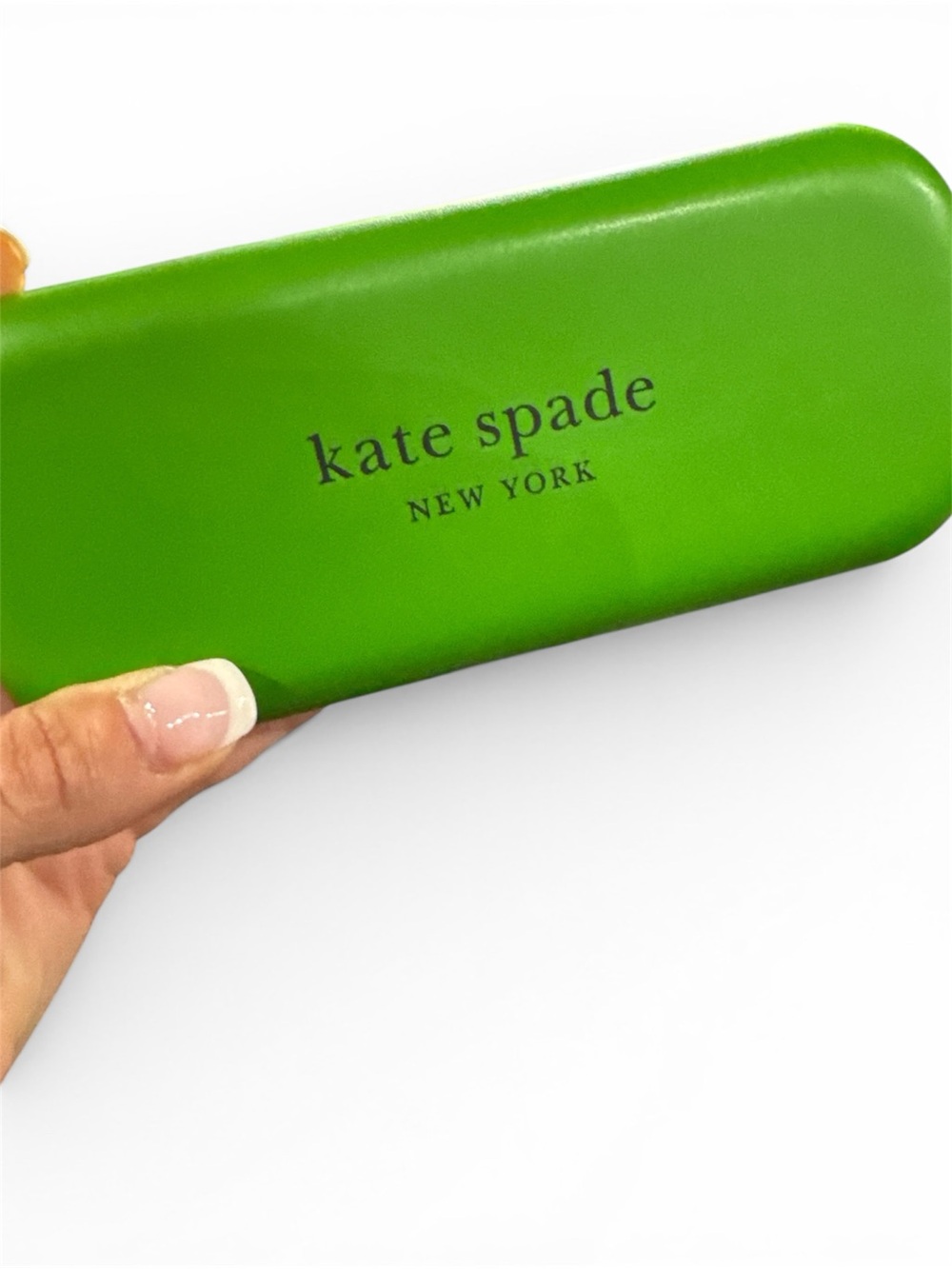 kate spade Black Eyeglasses with Lime Green Case 2.0 magnification - Picture 3 of 3